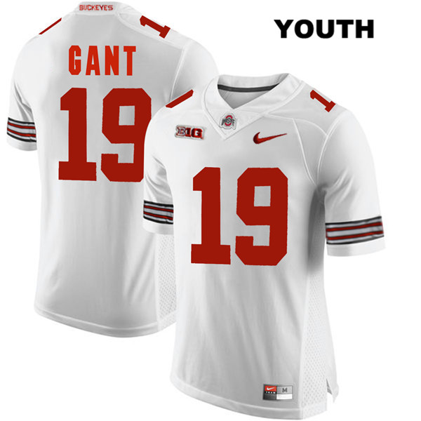 Ohio State Buckeyes Youth Dallas Gant #19 White Authentic Nike College NCAA Stitched Football Jersey LE19O87RS